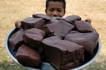 Pig Blood Curd Recipe | Pork Blood Fried Chili | Pig Blood Fry Cooking in Village