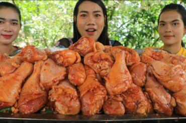 Yummy cooking chicken leg roasted with chili recipe - Amazing cooking