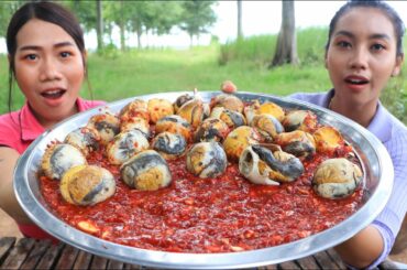 Wow amazing cooking and eating egg recipe with chili sauce - Amazing video