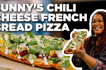 Sunny Anderson's Easy Chili Cheese French Bread Pizza | The Kitchen | Food Network