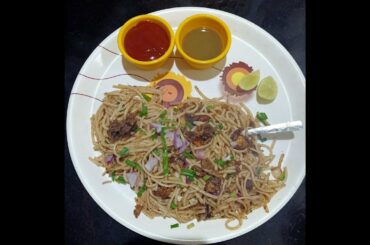 Veg Chili Mushroom Noodles Recipe | Tamil