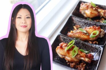 CRISPY air fryer fish sauce wings recipe with crunchy shallot, garlic chili pepper!  Dim sum time!