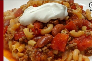 25 MIN. CHILI MAC, Great Back to School Dinner