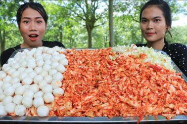 Cooking cabbage salad with chili and meatball fish recipe - Cooking skill