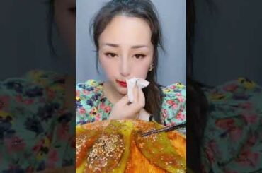 Asmr Mukbang Eating vegetables Chili