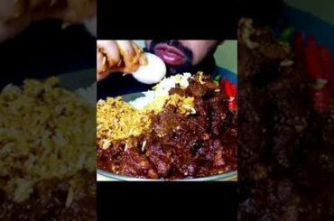 SPECIAL BEEF MEAT CURRY __ CHILLI __ RICE EATING SHOW__#shorts#KHANG2.2
