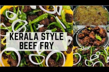 Kerala style Beef Fry recipe || Beef fry recipe || chilli Beef fry recipe with English subtitles