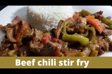 Beef Chili Stir Fry Recipe//How to make perfect Beef Stir Fry Recipe//Homekitchen by Romana
