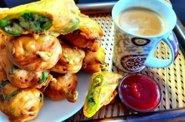 Mirchi Vada Recipe | Rajasthani Mirchi Vada | Stuffed Chilli Recipe | Mirchi Vada Bhaji