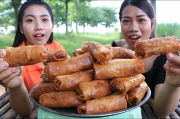 How to cook spring Rolls crispy recipe with chili sauce - Cooking and eating