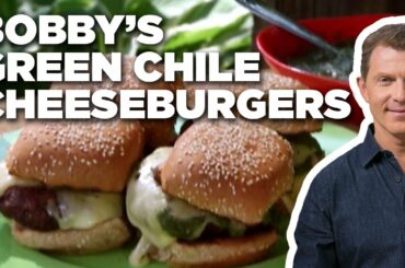 Bobby Flay's Green Chile Cheeseburgers | Grill It! with Bobby Flay | Food Network