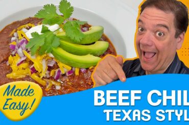 Beef Chili Texas Style made easy!