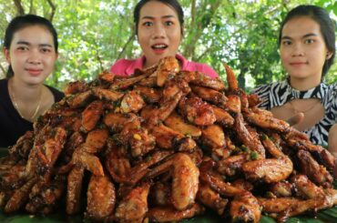 Yummy cooking chicken wings grilled with chili sauce recipe - Amazing cooking