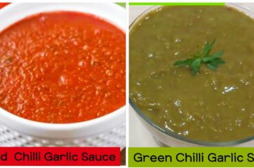2 Types Of Different Sauces | Chilli Garlic Sauce | Green Chilli Sauce | Unique Sauce Recipe