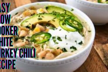 Slow Cooker White Turkey Chili Easy And Healthy Slow Cooker White Turkey Chili Recipe