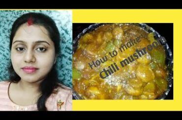 #How to make chili mushroom# chili mushroom recipe#No onion no garlic chili mushroom#