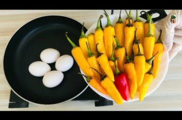 Egg with Yellow Chilli Recipe Easy Breakfast Recipe | Impressive Breakfast Idea