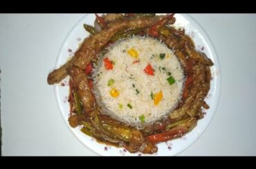 Beef chilli recipe with fried rice by my kitchen my choice