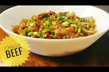 Chilli Beef Restaurant Style || Chilly beef gravy recipe || Spicy Beef chilly || English Subtitles