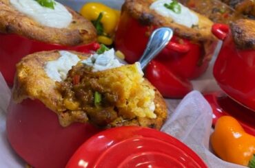 HORMEL CHILI RECIPE / SOUTHWESTERN CHILI CORNBREAD POT PIE / RECIPE SUBMISSION FOR @Hormel Foods