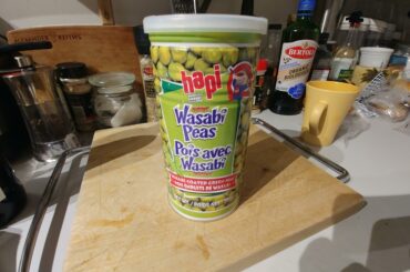 Wasabi peas - I can knock 'em back like they were candy.