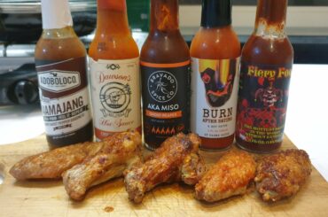 Got these hot sauces today - Just did a mini hot wings gauntlet! They are all very tasty but perhaps the Aka Miso is my favourite.