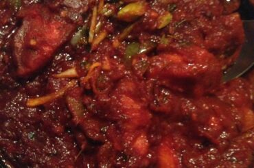 Local Indian Chilli Chicken. Requested very hot and they did not disappoint.