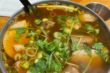 Spicy beef noodle soup (bun bo hue)