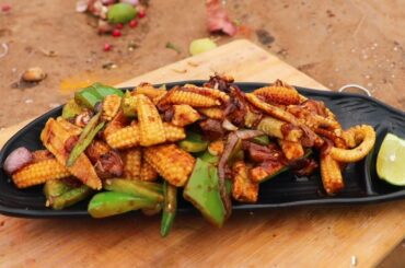 Crispy and fried chilli baby corn | Baby Corn Manchurian Recipe