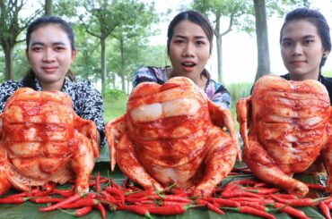 Yummy cooking chicken chili roasted recipe - cooking and eating