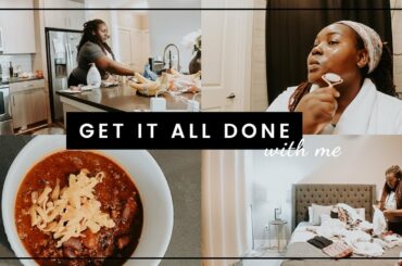 GET IT ALL DONE WITH ME | COOKING CHILI | LAUNDRY MOTIVATION | HOMEMAKING