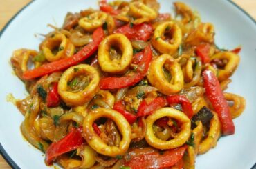 Goan Squids Chilli fry | Squids Chilli Goan Style | Dry Squids chilli Recipe | Goan Calamari Recipe