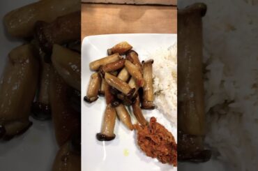 Rice mushrooms fry and spicy chili