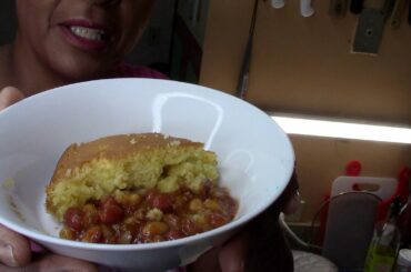 Air Fryer Delightful Cornbread Covered Over Chili Recipe