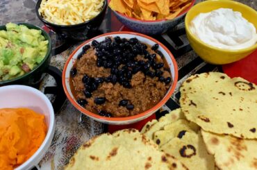 Tortillas with Chili (double recipe)