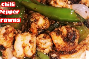 Chilli Pepper Prawns Recipe In Tamil || Easy Prawns Recipe