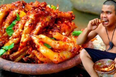 Cooking Chicken Feet Spicy Chili Eating So Delicious - Cook Chicken Feet Recipe..