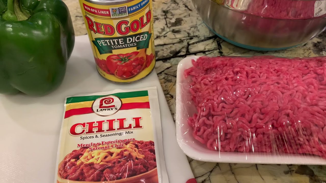 Easy Lawry’s Chili. Simple chili recipe. Uses one pound of ground beef