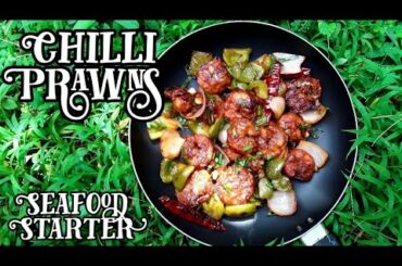 Chilli Prawns | Indo - Chinese Style Prawns Recipe | Best starter