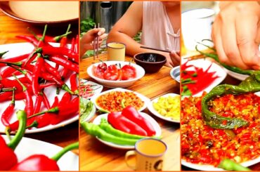 Very Spicy Food Challenge - Eating Food With Chili