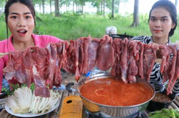 Cooking beef soup with chili and vegetable recipe - Cooking skill