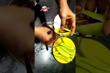 #Shorts/stuffed Chili Baji/Stuffed Milagai Baji Recipe in Tamil/Evening Snack Mirchi Baji