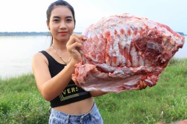 Cooking ribs pork soup salad with green chili  recipe - Amazing cooking