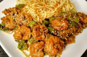 Indo-chinese chilli prawns recipe | Indo-chinese chilli shrimp recipe