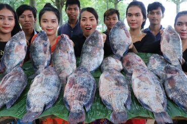 Amazing cooking 30kg fish roasted with chili sauce recipe in my family - Fish  roasted recipe