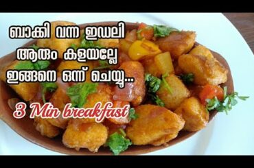 breakfast recipe/chilli idli/leftover idli recipe/how to make chilli idli/kids snack/idli manchurian
