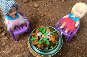 Miniature Crunchy Chana Chilli Recipe | Miniature Restaurant Style Chilli Chana |Pretty Tiny Kitchen