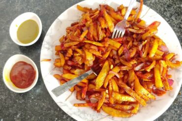 Chili Potato Recipe - KKS Kitchen ! Crunchy Crispy Spicy Chilly Aloo