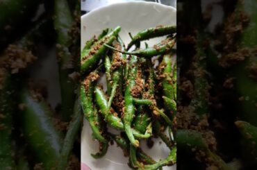 tali hui hari mirch recipe | green chili fry recipe | saba ibrahim inspired recipe #recipe #vlog