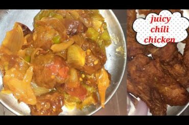 Red Hot Spicy Chili chicken Recipe,juicy chili chicken Recipe,How to make  chicken chili desi style
